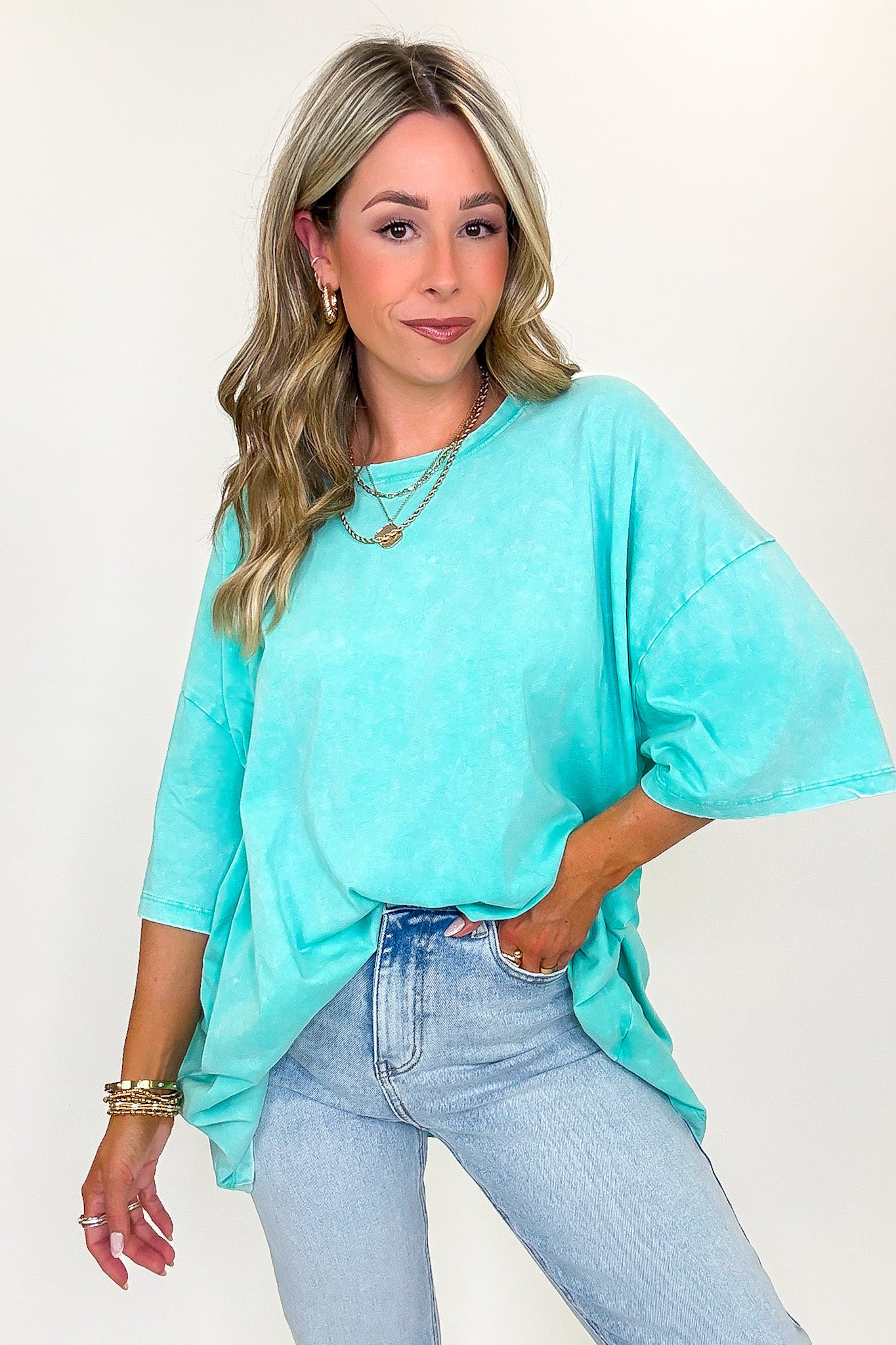 Weekend Awaits Mineral Wash Oversized Top - BACK IN STOCK