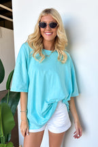 Weekend Awaits Mineral Wash Oversized Top - Madison and Mallory