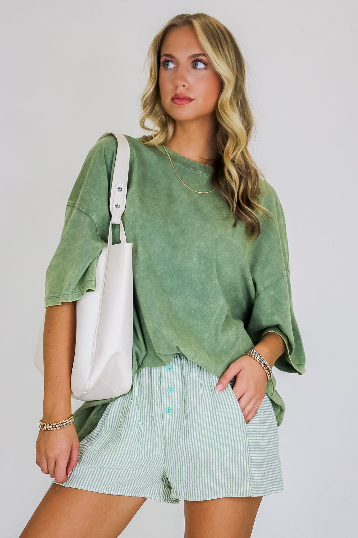 Weekend Awaits Mineral Wash Oversized Top