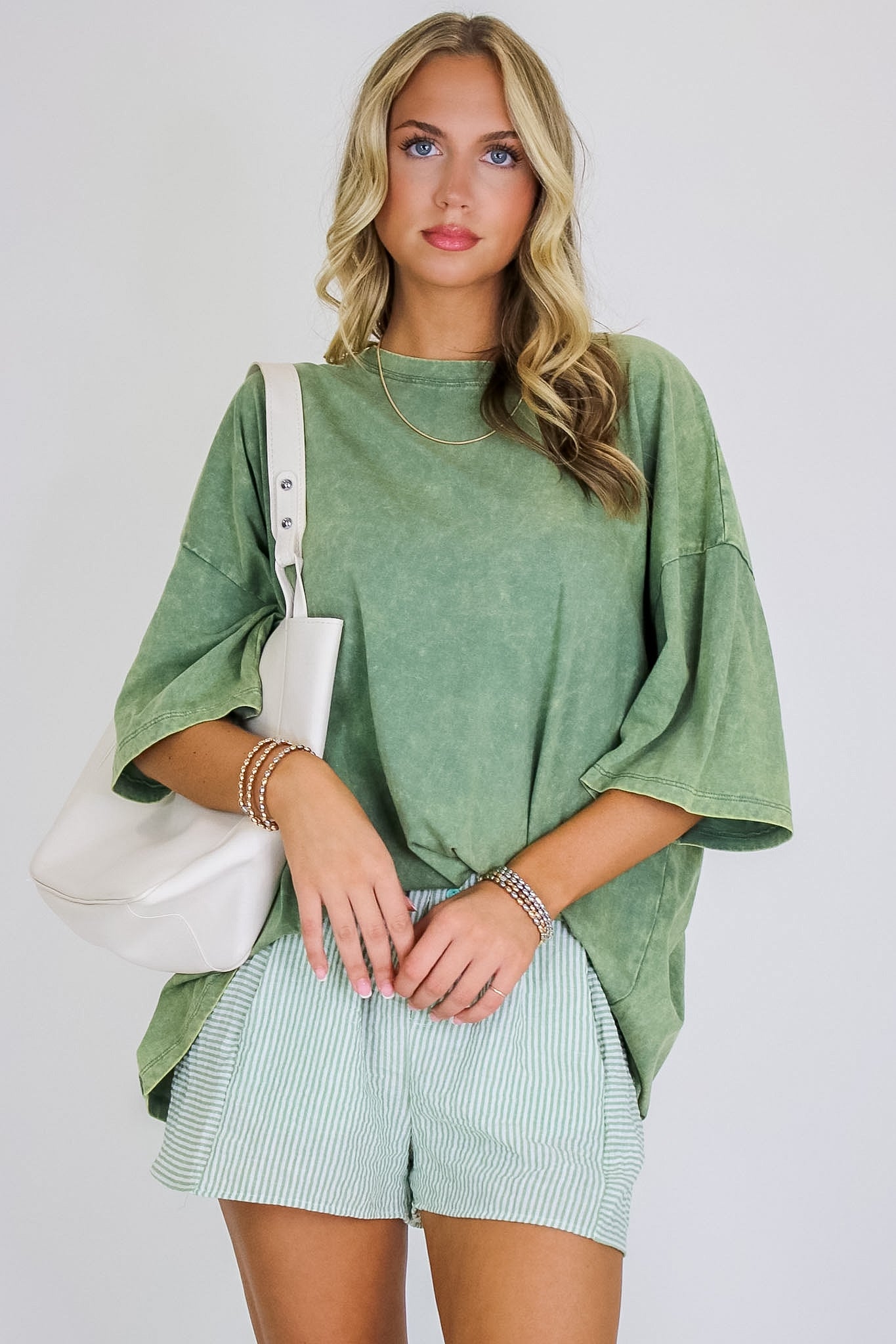 Weekend Awaits Mineral Wash Oversized Top