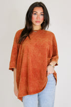 Weekend Awaits Mineral Wash Oversized Top