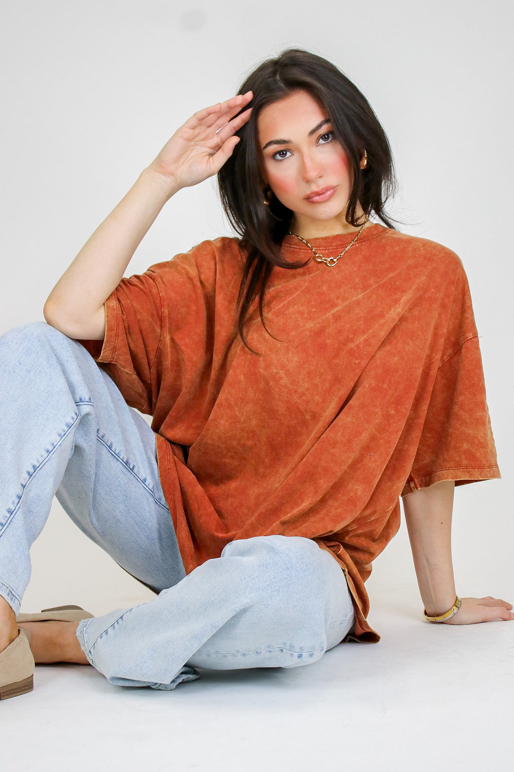 Weekend Awaits Mineral Wash Oversized Top - Madison and Mallory