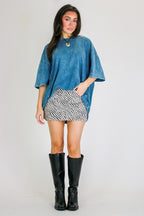 Weekend Awaits Mineral Wash Oversized Top