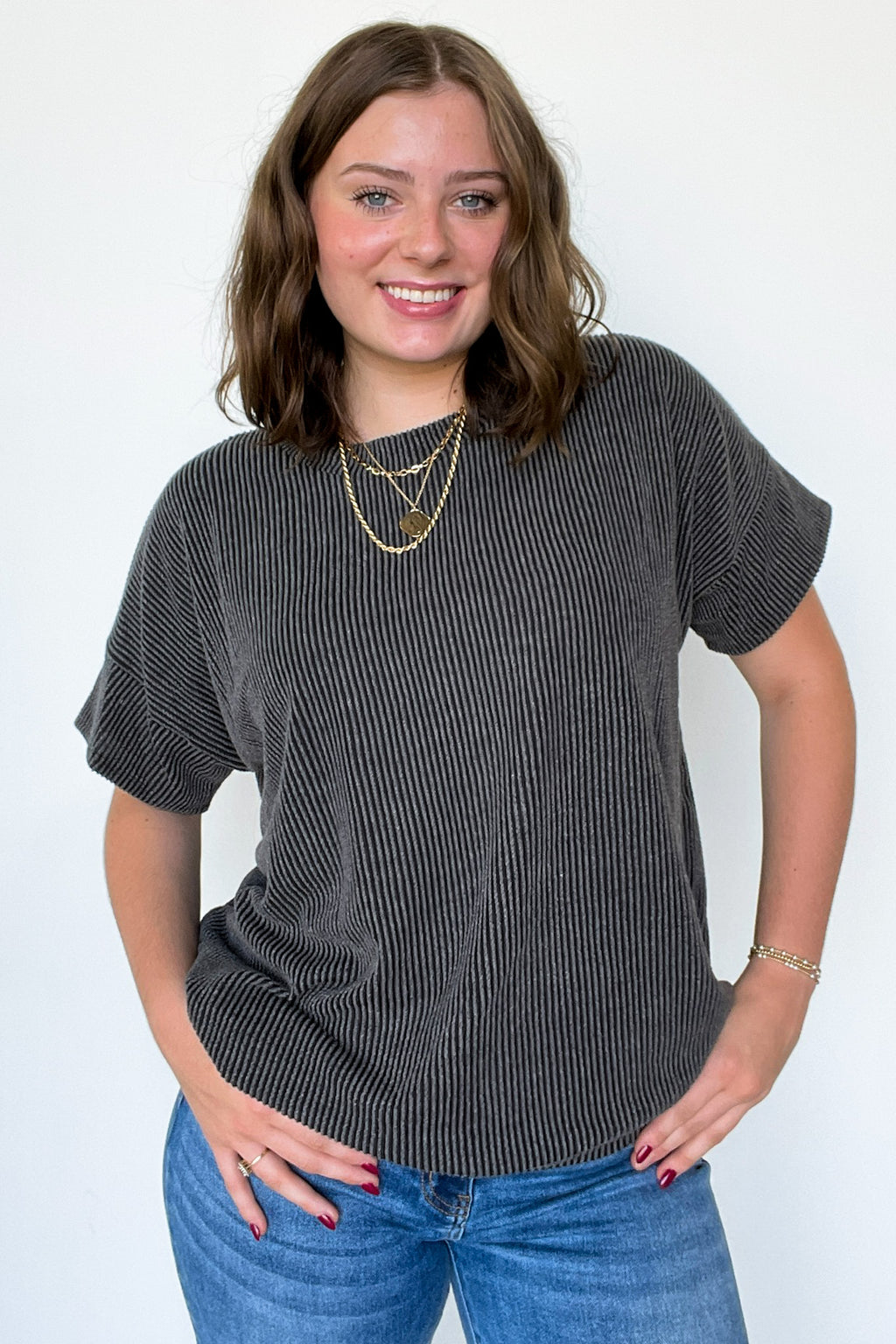 Weekend Getaway Rib Knit Oversized Top - BACK IN STOCK - Madison and Mallory