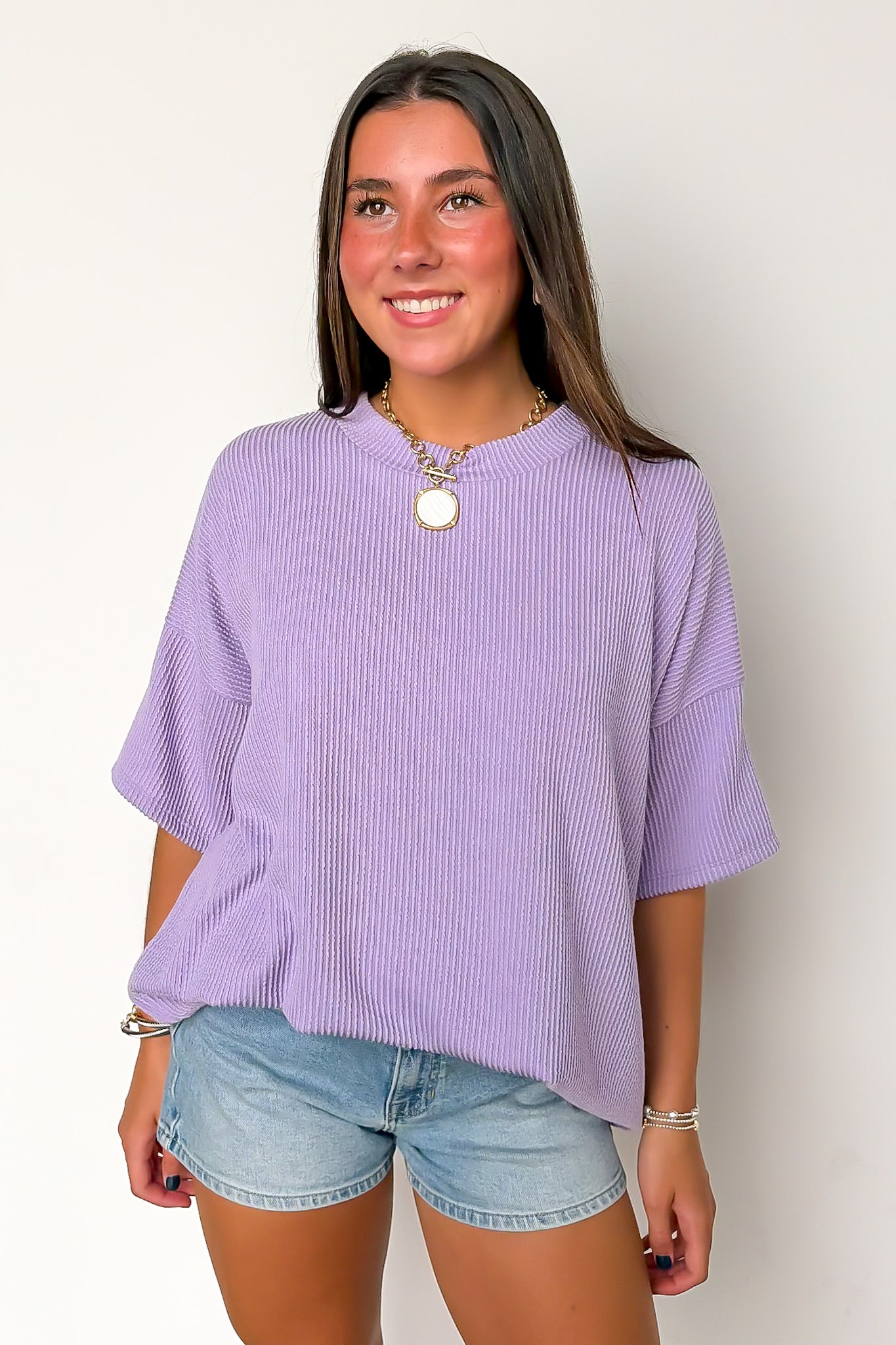 Weekend Getaway Rib Knit Oversized Top - BACK IN STOCK