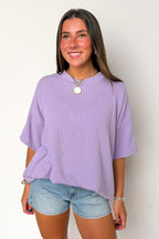 Weekend Getaway Rib Knit Oversized Top - BACK IN STOCK