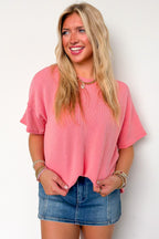 Weekend Getaway Rib Knit Oversized Top - BACK IN STOCK - Madison and Mallory