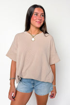 Weekend Getaway Rib Knit Oversized Top - BACK IN STOCK