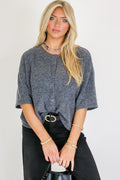 Charcoal / SM Weekend Layer Wool Blend Cardigan - Madison and Mallory