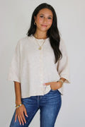 Heather Beige / SM Weekend Layer Wool Blend Cardigan - Madison and Mallory