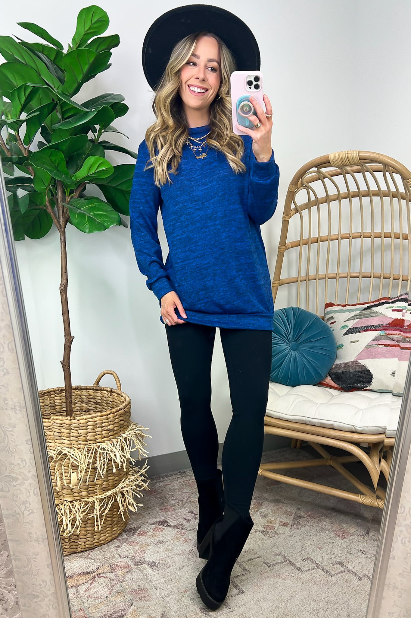  Whittnie Two Tone Knit Long Sleeve Top - FINAL SALE - Madison and Mallory