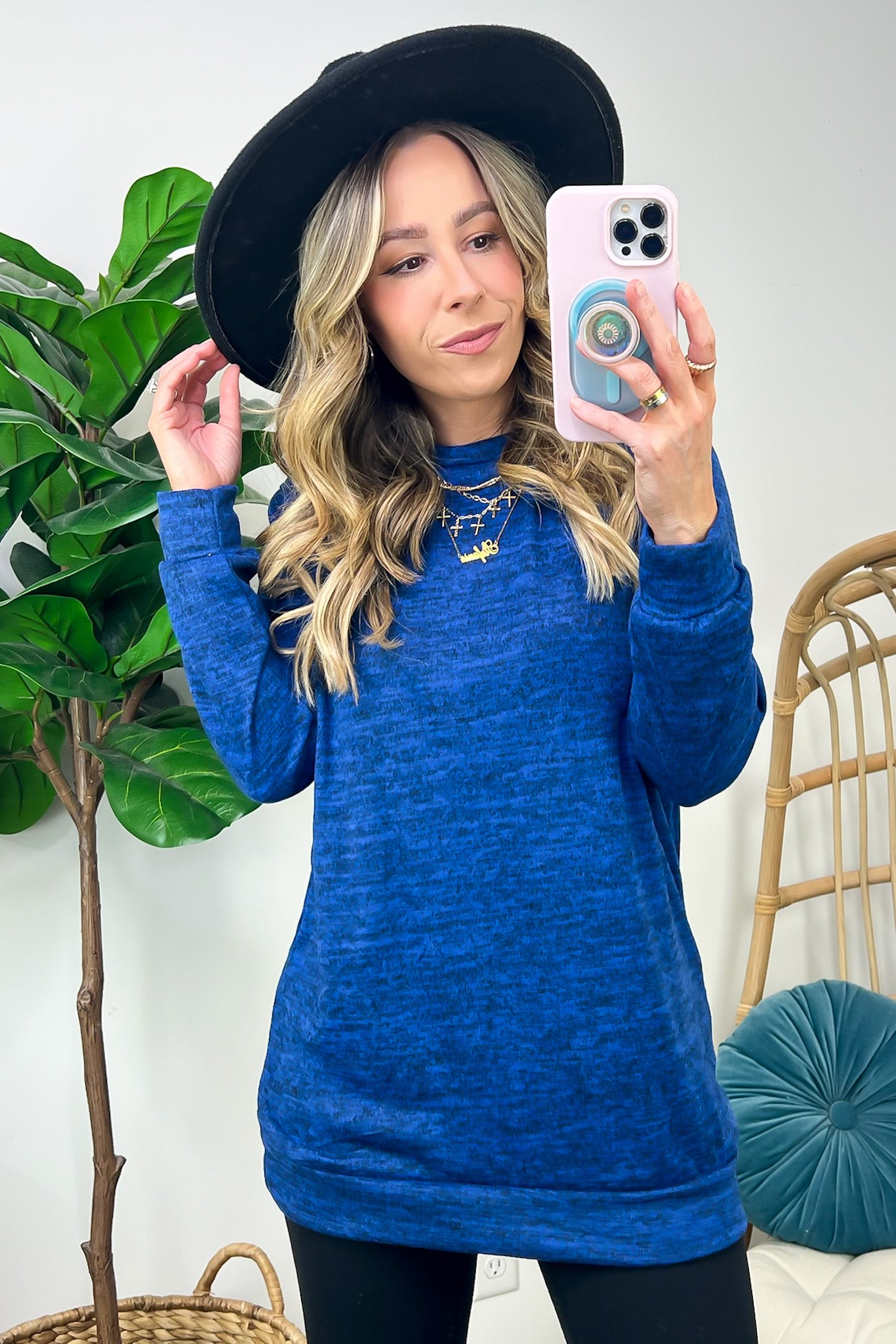  Whittnie Two Tone Knit Long Sleeve Top - FINAL SALE - Madison and Mallory
