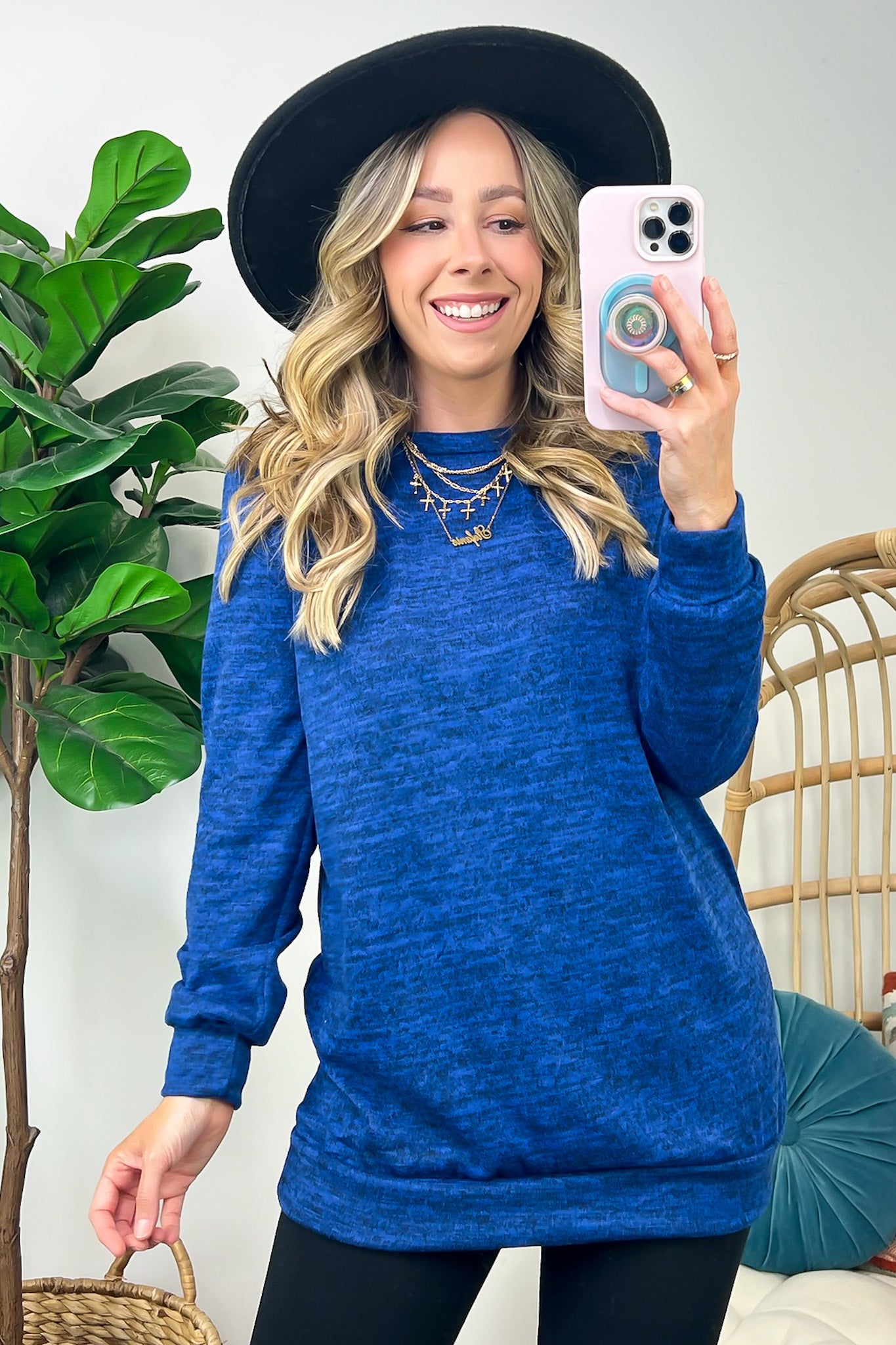  Whittnie Two Tone Knit Long Sleeve Top - FINAL SALE - Madison and Mallory