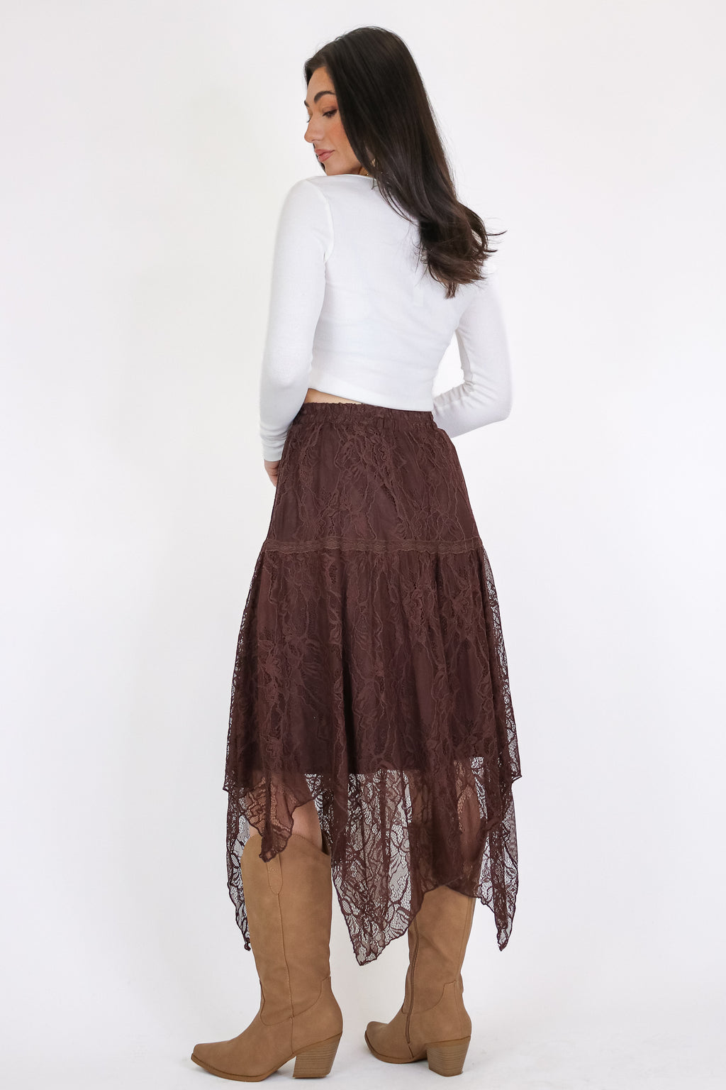 Wild Romance Lace Midi Skirt