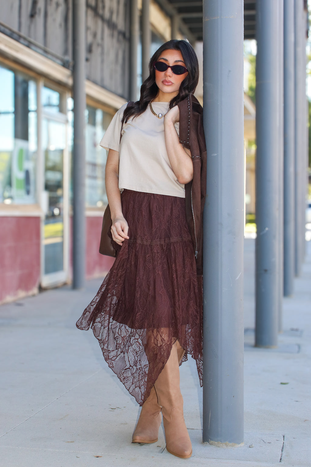 Wild Romance Lace Midi Skirt
