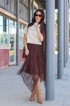 Wild Romance Lace Midi Skirt