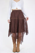 Wild Romance Lace Midi Skirt