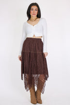 Wild Romance Lace Midi Skirt