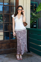 Wild Theory Satin Midi Skirt