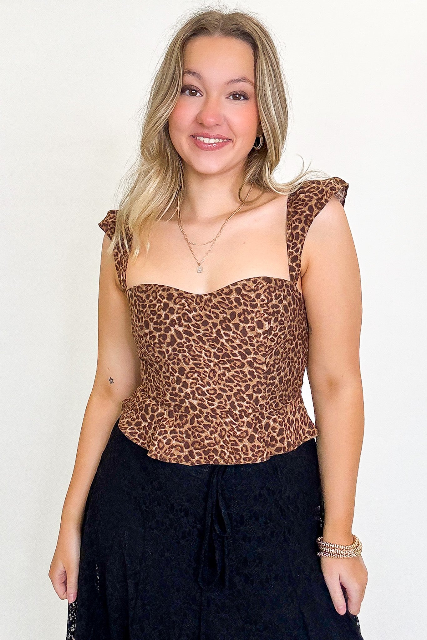 Wild Frill Animal Print Ruffle Hem Top - Madison and Mallory