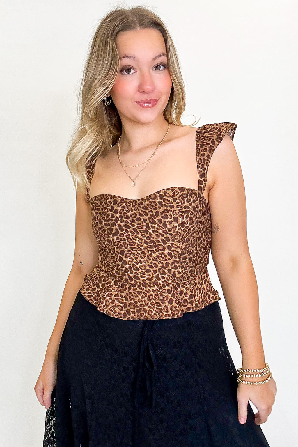 Wild Frill Animal Print Ruffle Hem Top - Madison and Mallory