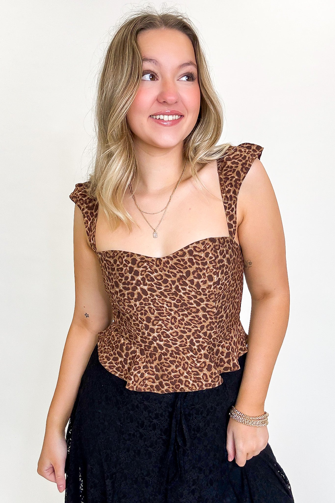 Wild Frill Animal Print Ruffle Hem Top - Madison and Mallory