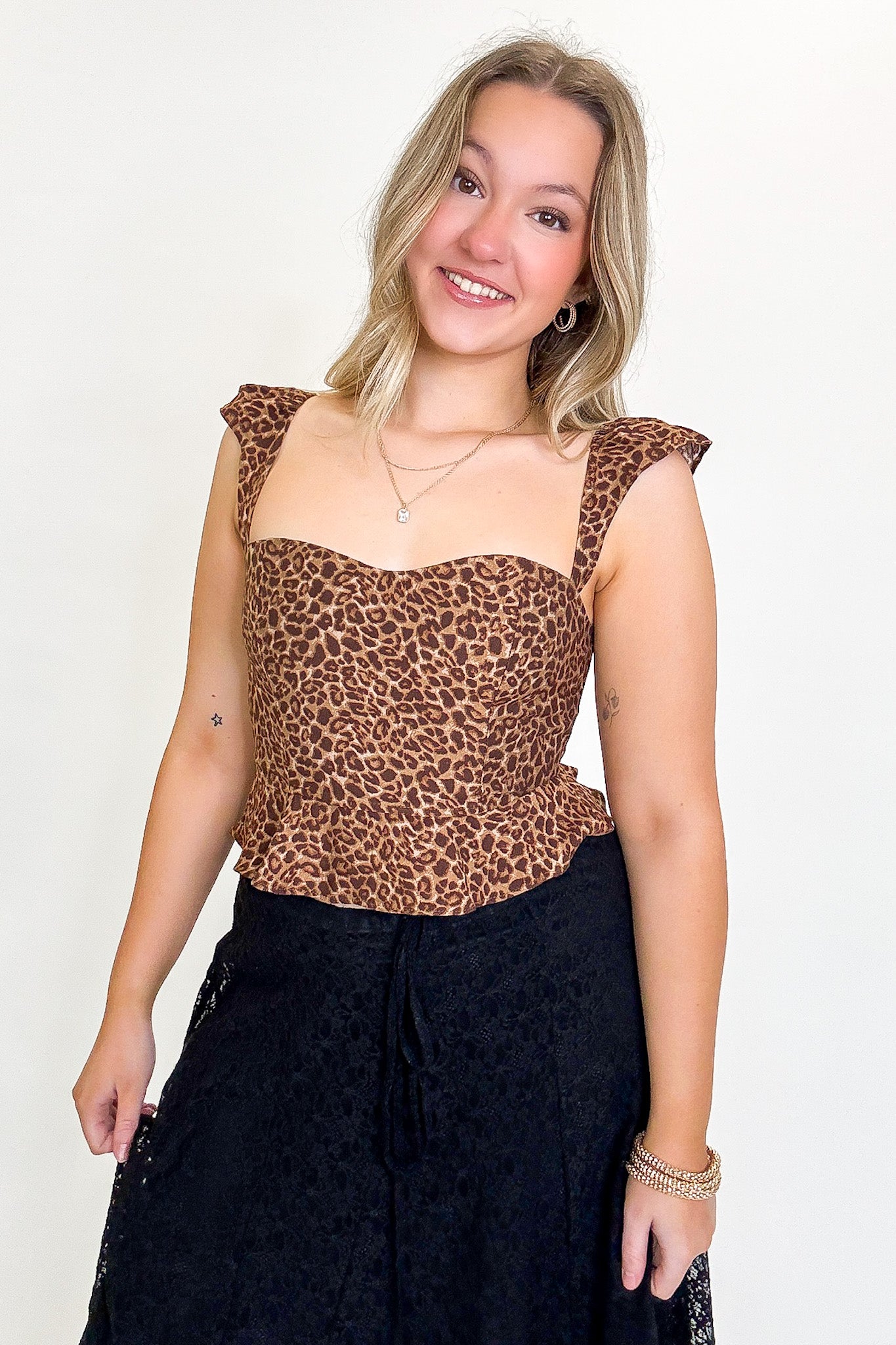Wild Frill Animal Print Ruffle Hem Top - Madison and Mallory