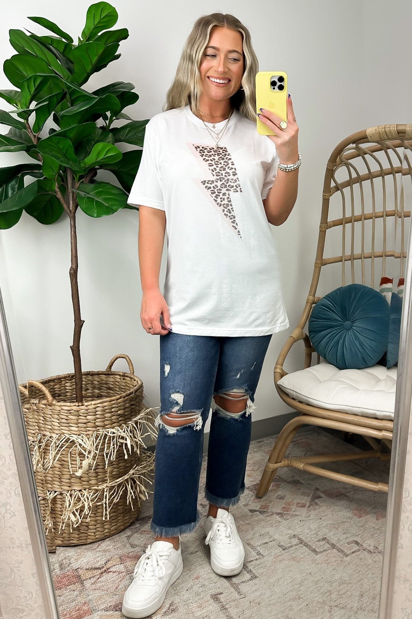  Wild Lightning Bolt Oversized Graphic Tee - FINAL SALE - Madison and Mallory