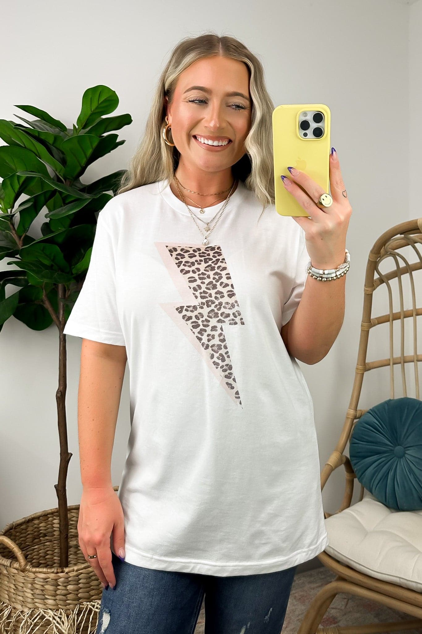  Wild Lightning Bolt Oversized Graphic Tee - FINAL SALE - Madison and Mallory