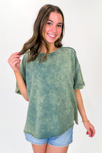 Wild Drift Acid Wash Relaxed Tee - BACK IN STOCK