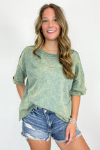 Ash Jade / SM Wild Drift Acid Wash Relaxed Tee - BACK IN STOCK - Madison and Mallory