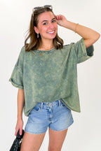 Wild Drift Acid Wash Relaxed Tee - BACK IN STOCK - Madison and Mallory