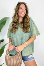 Wild Drift Acid Wash Relaxed Tee - BACK IN STOCK - Madison and Mallory