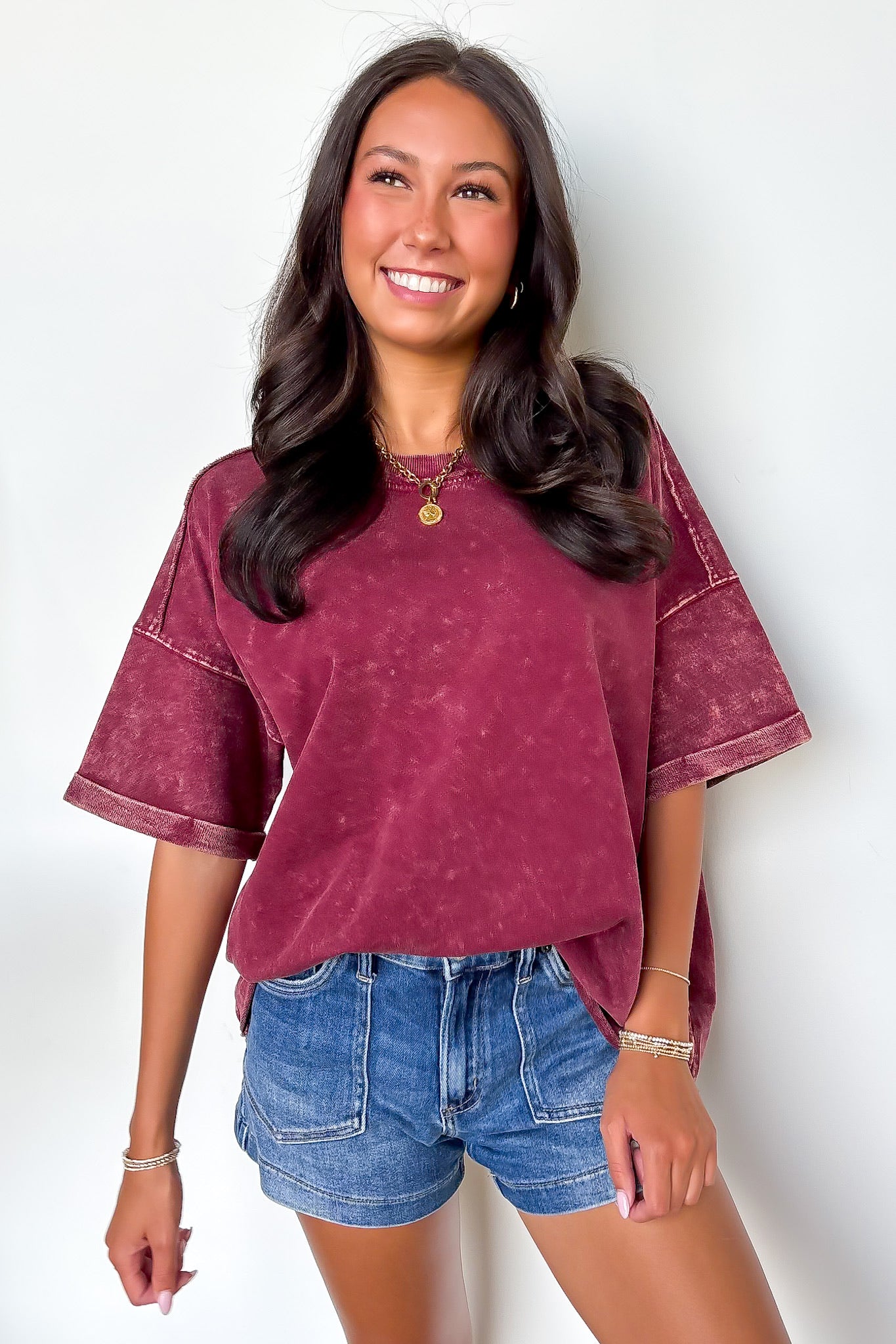 Wild Drift Acid Wash Relaxed Tee - BACK IN STOCK - Madison and Mallory