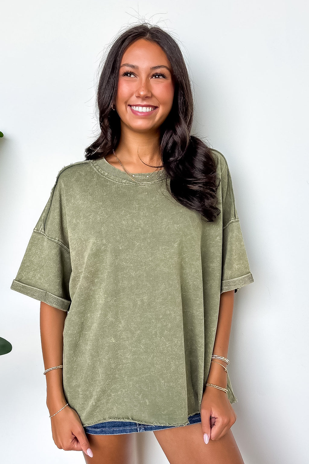 Wild Drift Acid Wash Relaxed Top