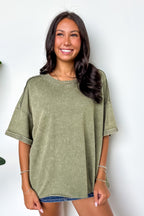 Wild Drift Acid Wash Relaxed Top