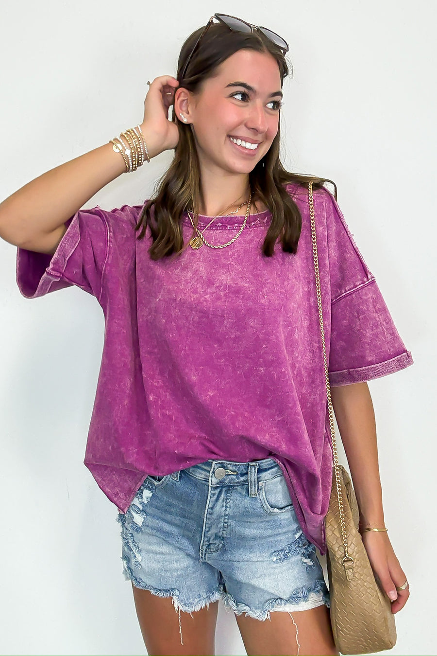 Wild Drift Acid Wash Relaxed Tee - BACK IN STOCK - Madison and Mallory