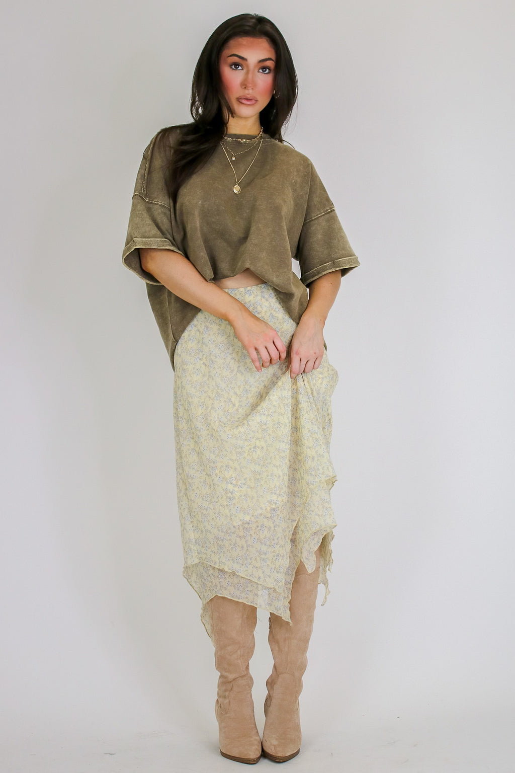 Wild Drift Acid Wash Relaxed Top