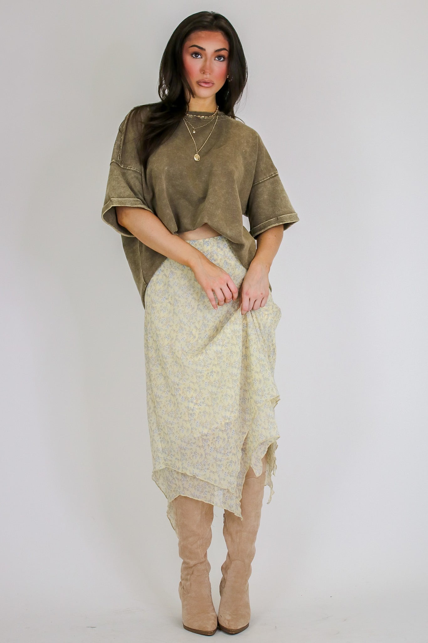 Wild Drift Acid Wash Relaxed Top