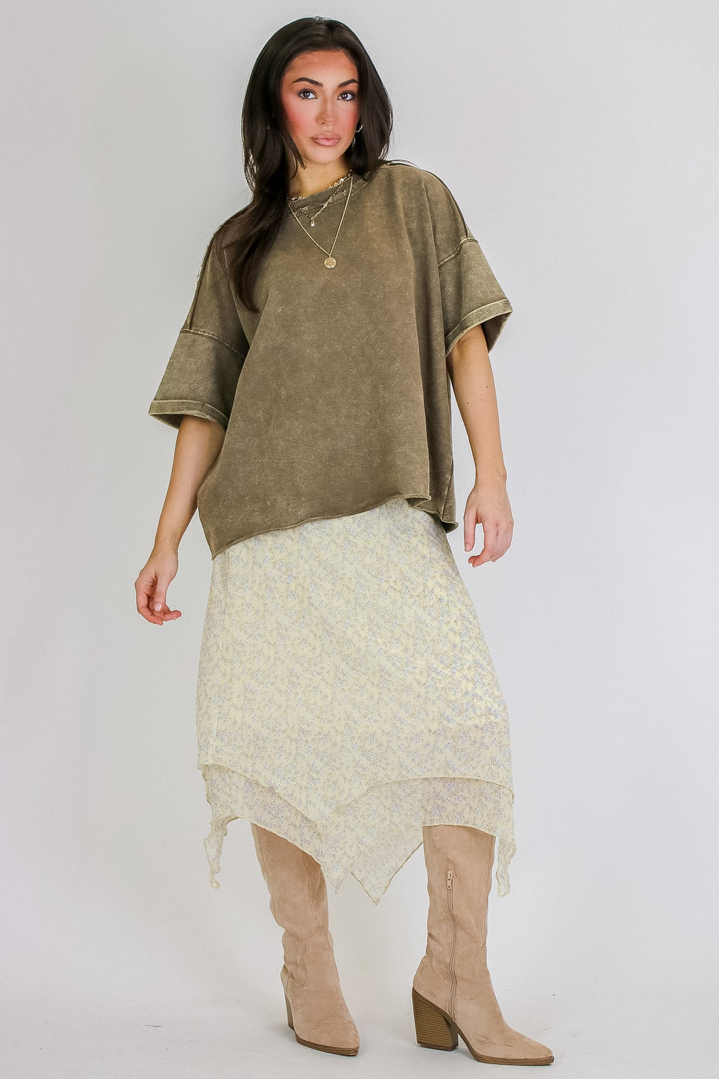 Wild Drift Acid Wash Relaxed Top
