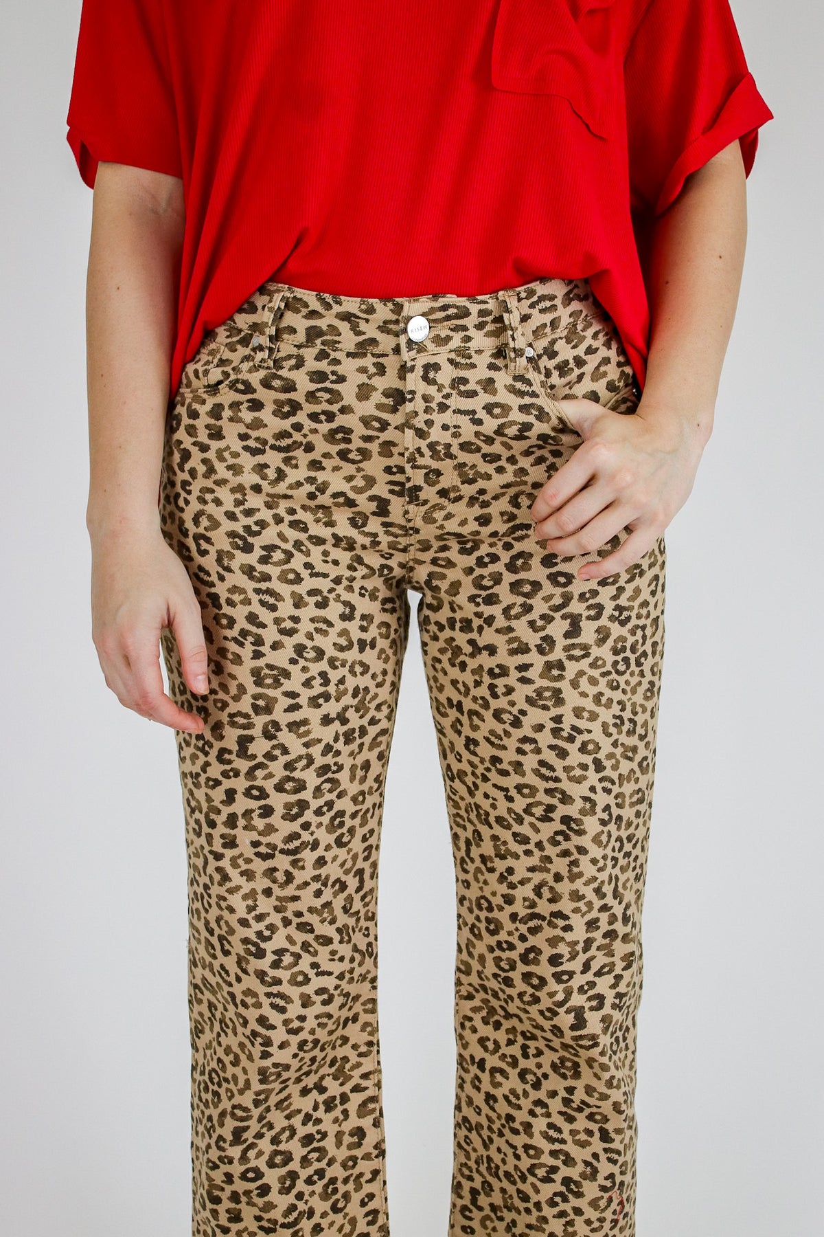 Wild Intent Animal Print Straight Leg Pants