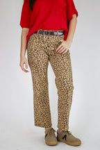 Wild Intent Animal Print Straight Leg Pants - Madison and Mallory