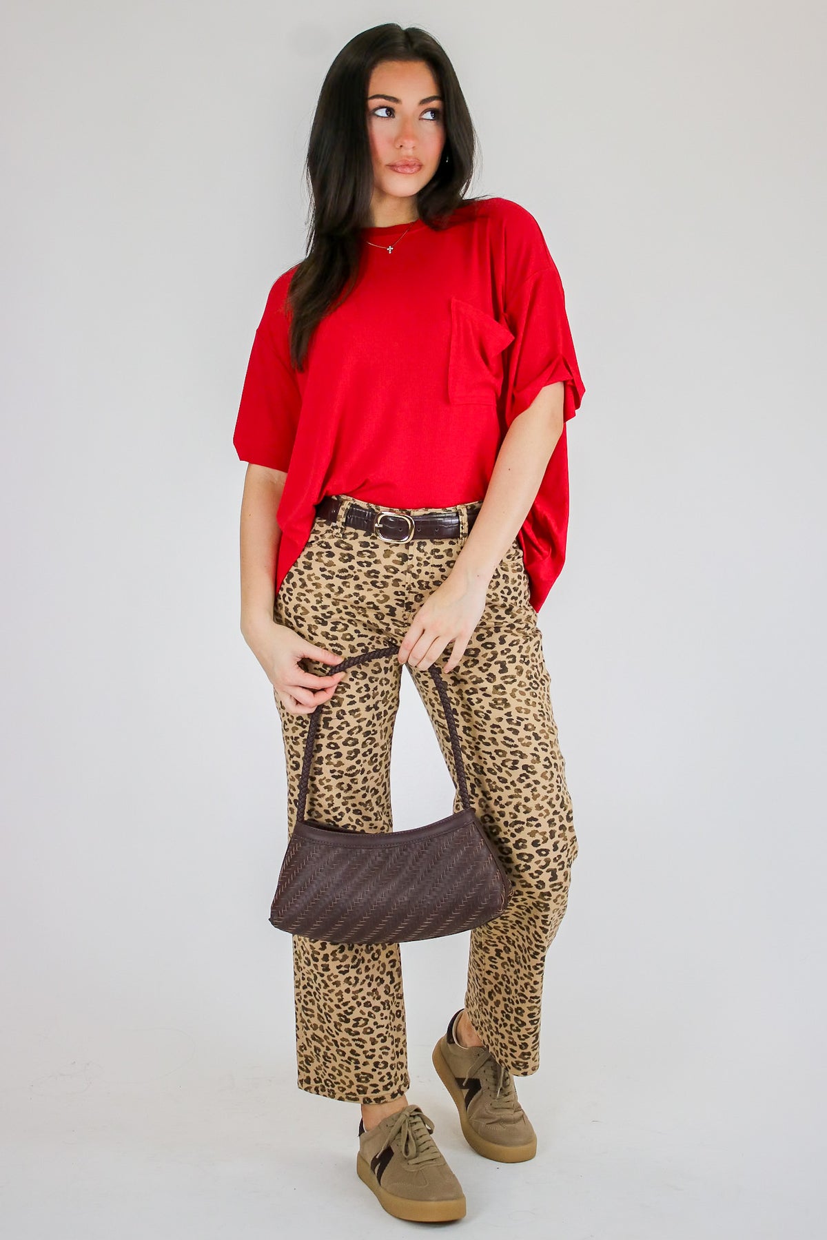 Wild Intent Animal Print Straight Leg Pants