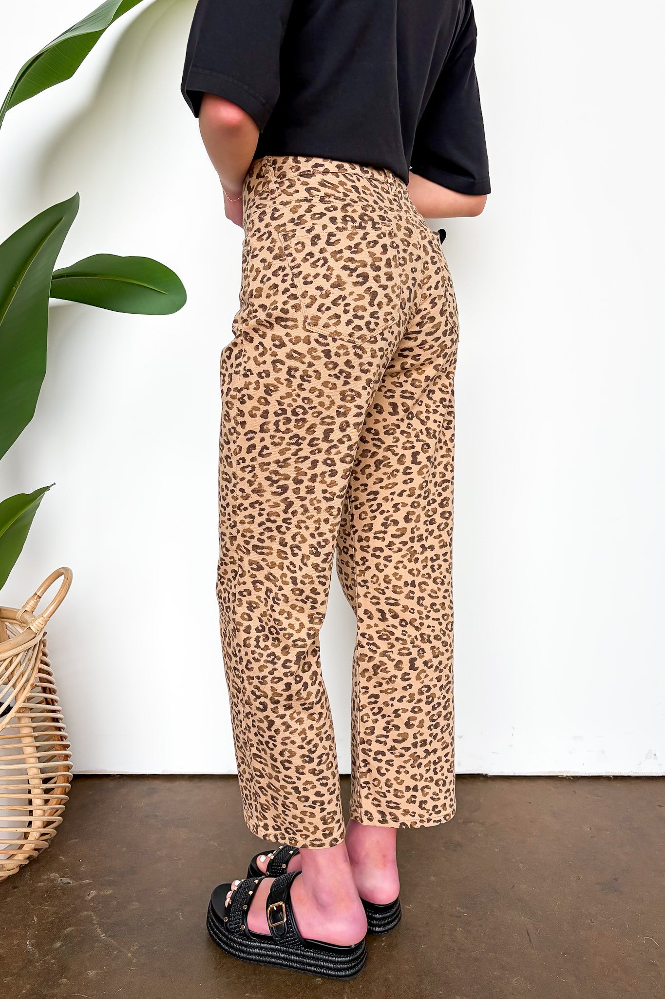 Wild Intent Animal Print Straight Leg Pants - Madison and Mallory