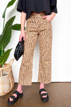 Wild Intent Animal Print Straight Leg Pants - Madison and Mallory