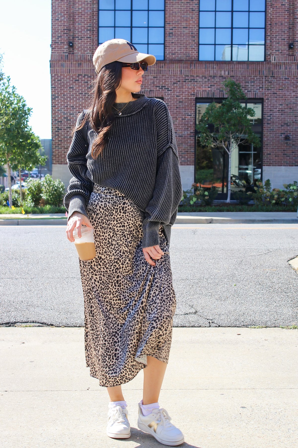 Wild Rhythm Animal Print Midi Skirt