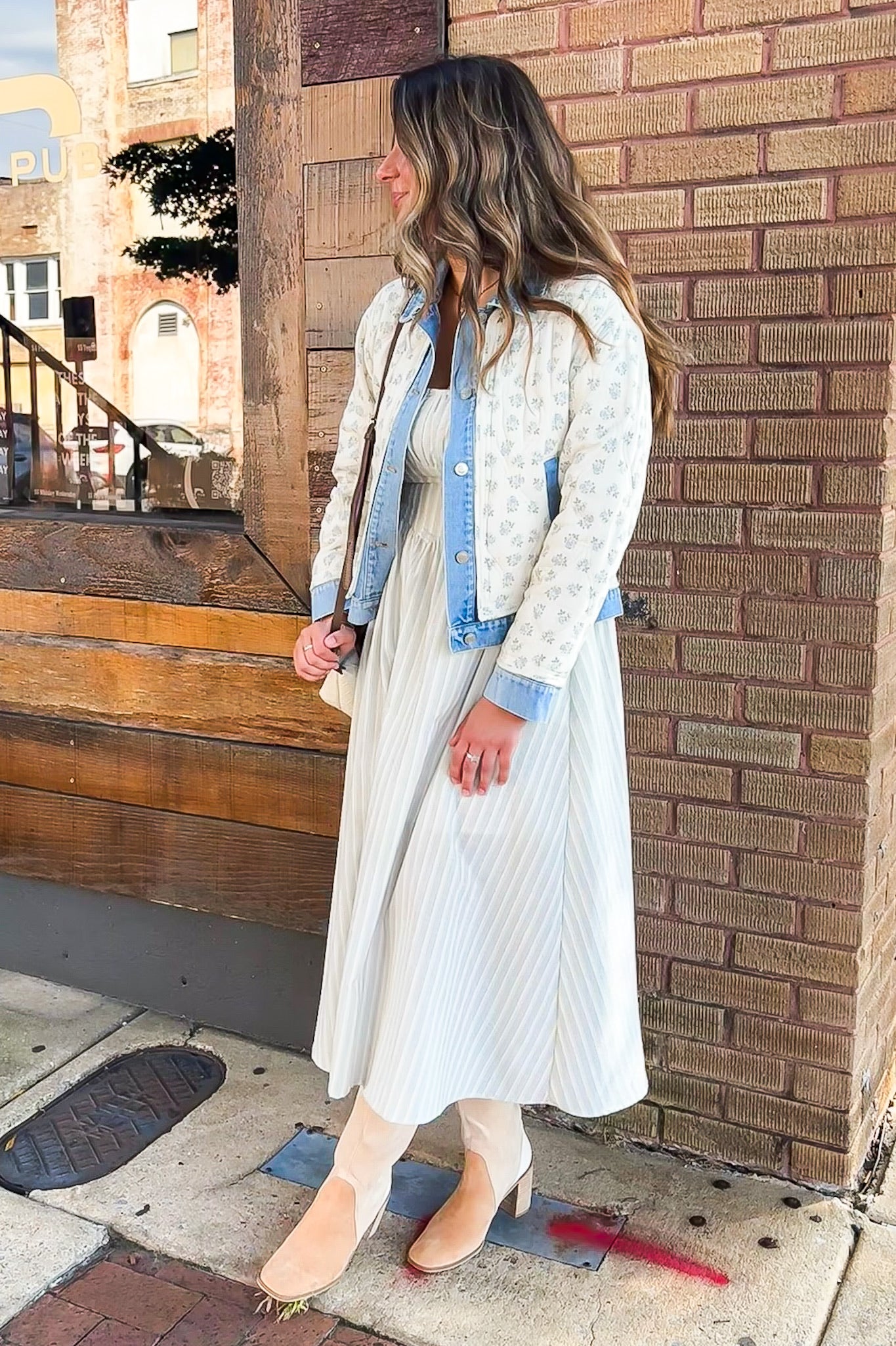 Wildflower Wash Floral Quilted Denim Jacket - Madison and Mallory