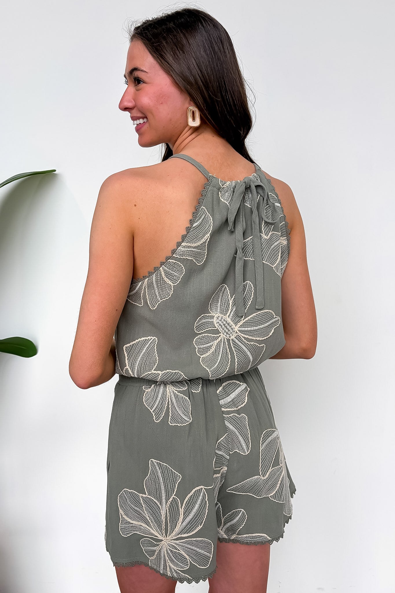 Willow Bloom Floral Embroidered Shorts