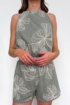 Willow Bloom Floral Embroidered Shorts - Madison and Mallory