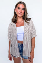 Willow Striped Oversized Top - Madison and Mallory